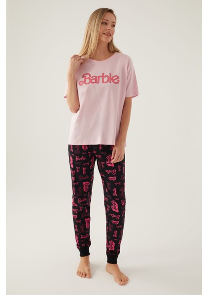 Cool Toz Pembe Kadın Kısa Kol Pijama Takımı