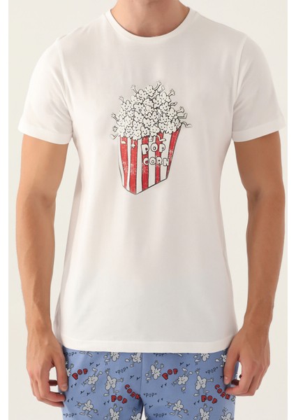 Pop Krem Erkek Bermuda Takım