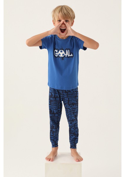 Goal Cobalt Erkek Çocuk Pijama Takımı