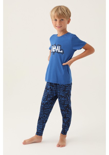 Goal Cobalt Erkek Çocuk Pijama Takımı modelleri
