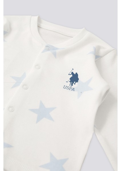 Lisanslı Set Of Three Krem Erkek Bebek Eşofman Takımı