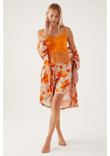 Bralette Bej Kadın Kısa Kol Pijama Takımı modelleri