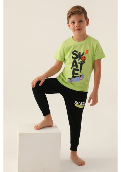 Skate Sarı Erkek Çocuk Pijama Takımı