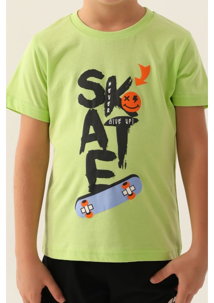 Skate Sarı Erkek Çocuk Pijama Takımı