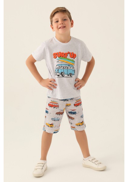 California Beach Kar Melanj Erkek Çocuk Bermuda Takım