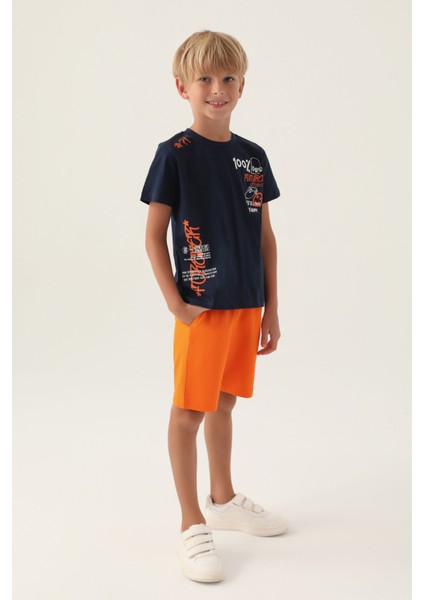 Felling Happy Lacivert Erkek Çocuk Bermuda Takım