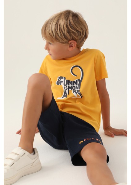 Funny As Monkey Hardal Erkek Çocuk Bermuda Takım