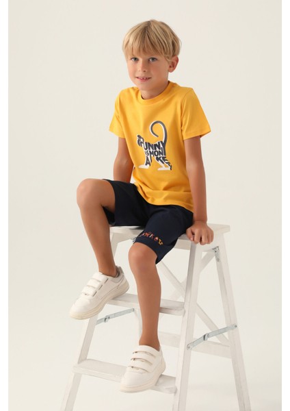 Funny As Monkey Hardal Erkek Çocuk Bermuda Takım modelleri