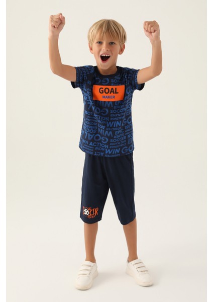Goal Maker Lacivert Erkek Çocuk Kapri Takım modelleri