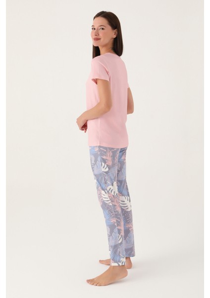 Leaf Pembe Kadın Kısa Kol Pijama Takımı indirimleri