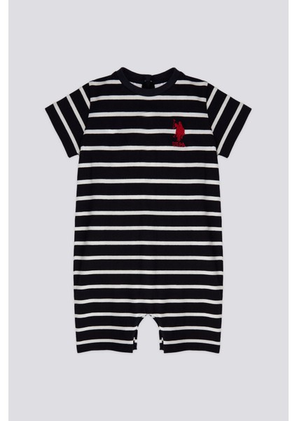 Lisanslı Line Lacivert Erkek Bebek Tulum