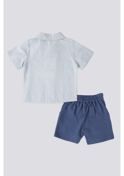 Lisanslı Shirt İndigo Erkek Bebek Takımı modelleri
