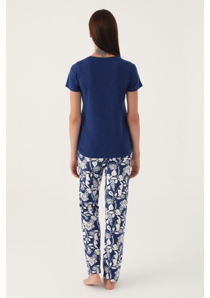 Branch Lacivert Kadın Kısa Kol Pijama Takımı indirimleri