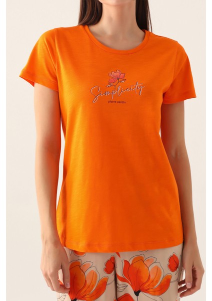 Sirplicity Turuncu Kadın Kısa Kol Pijama Takımı fırsatları