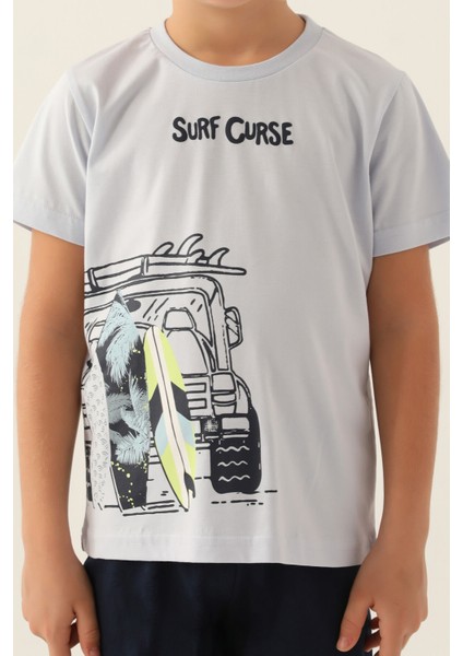 Surf Beyaz Erkek Çocuk Bermuda Takım fırsatları