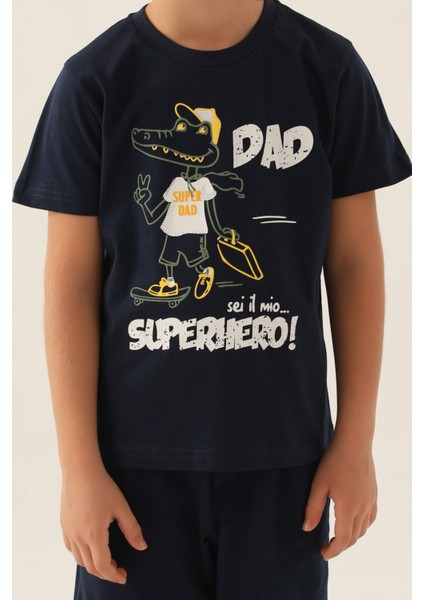 Super Dad Lacivert Erkek Çocuk Kapri Takım fırsatları