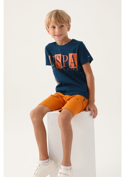 Lisanslı Written Lacivert Erkek Çocuk Bermuda Takım modelleri