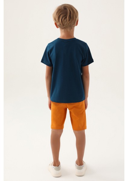 Lisanslı Written Lacivert Erkek Çocuk Bermuda Takım indirimleri