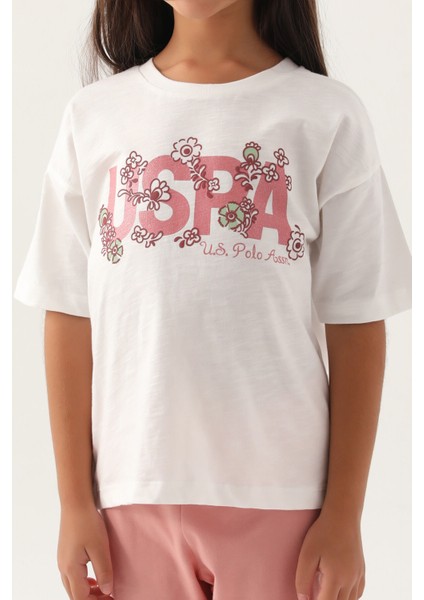 Lisanslı Daisy Krem Kız Çocuk Pijama Takımı