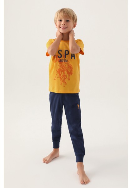 Lisanslı Hat Hardal Erkek Çocuk Pijama Takımı modelleri