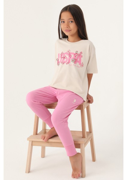 Lisanslı Daisy Bej Kız Çocuk Pijama Takımı fiyatları