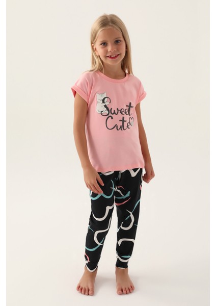 Sweet Somon Kız Çocuk Pijama Takımı