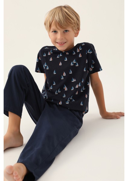 Yacht Lacivert Erkek Çocuk Pijama Takımı fiyatları