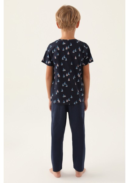 Yacht Lacivert Erkek Çocuk Pijama Takımı indirimleri