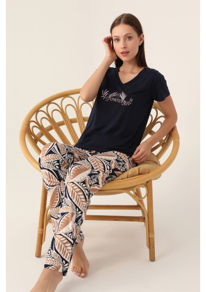 Keep Lacivert Kadın Kısa Kol Pijama Takımı fiyatları