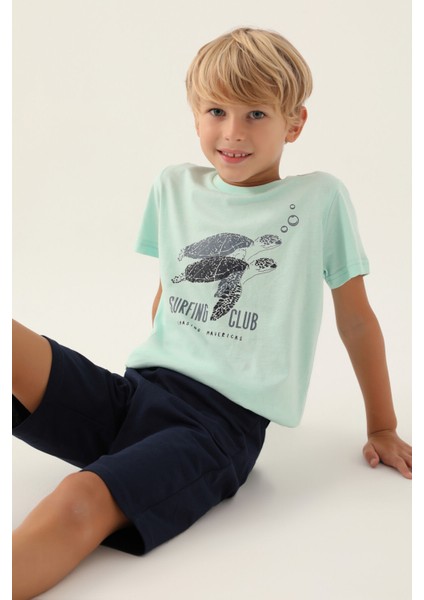 Surfıng Yeşil Erkek Çocuk Bermuda Takım fiyatları