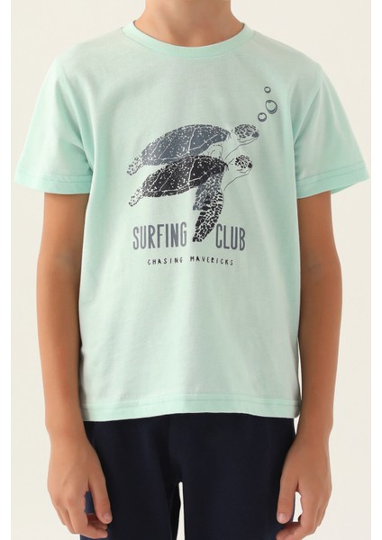 Surfıng Yeşil Erkek Çocuk Bermuda Takım fırsatları