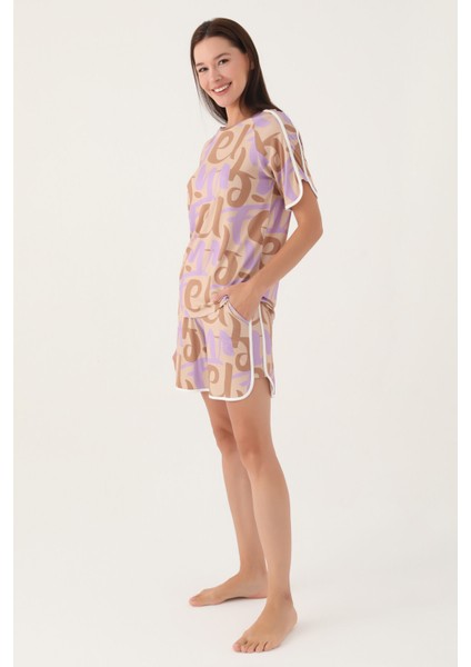 Hand Açık Kahverengi Kadın Şort Takım