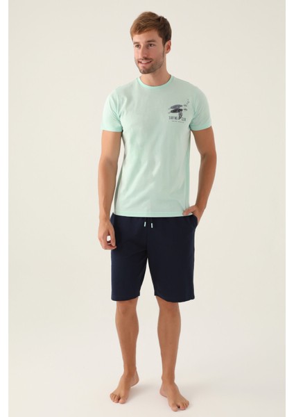 Surfıng Yeşil Erkek Bermuda Takım