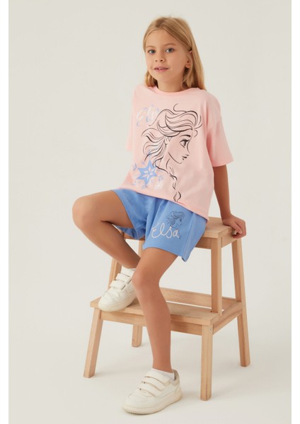 Elsa Somon Kız Çocuk Şort Takım