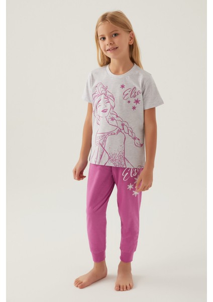 Star Kar Melanj Kız Çocuk Pijama Takımı