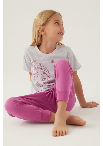 Star Kar Melanj Kız Çocuk Pijama Takımı modelleri