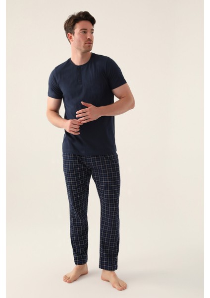 Comfortable Lacivert Erkek Pijama Takımı