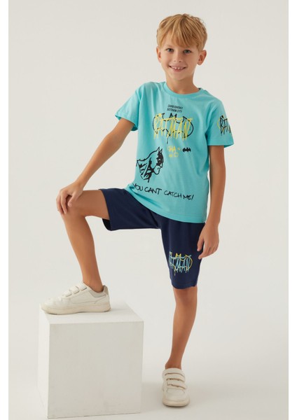 Gotham Turkuaz Erkek Çocuk Bermuda Takım fiyatları
