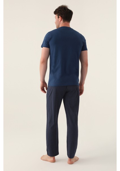 Short Koyu Indigo Erkek Pijama Takımı indirimleri