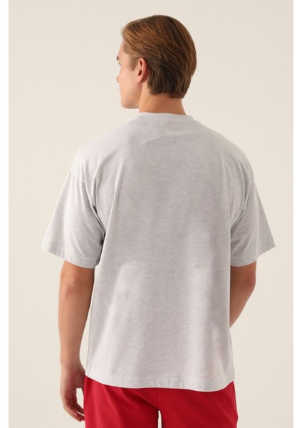 Universty Kar Melanj Erkek T-Shirt fırsatları