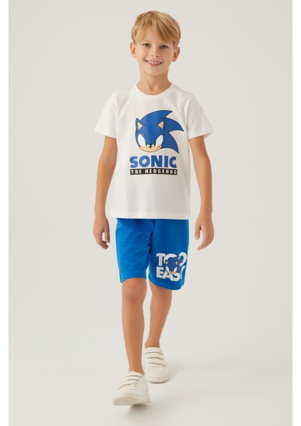 Hedgehog Krem Erkek Çocuk Bermuda Takım