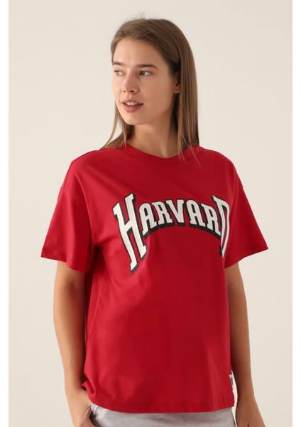 Patterned Kırmızı Kadın T-Shirt modelleri