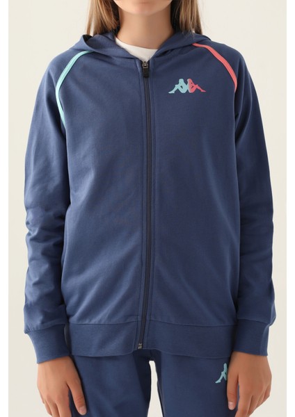 Zippered Lacivert Kız Çocuk Sweatshirt fırsatları