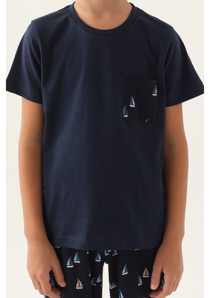 Flat Lacivert Erkek Çocuk Bermuda Takım fırsatları