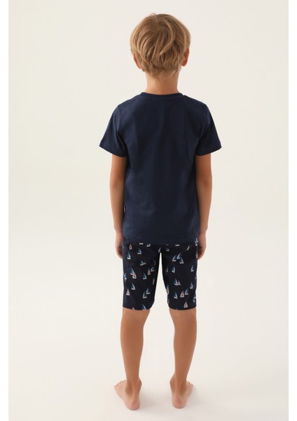 Flat Lacivert Erkek Çocuk Bermuda Takım indirimleri