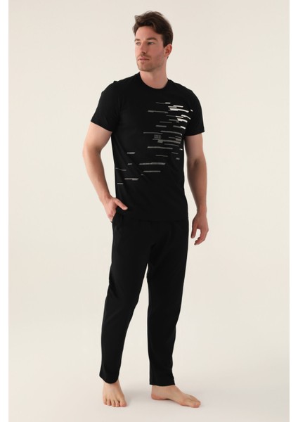 Symmetry Siyah Erkek Pijama Takımı