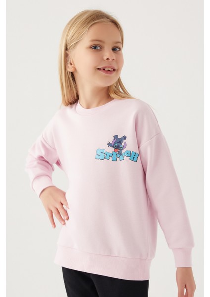 Shape Toz Pembe Kız Çocuk Sweatshirt