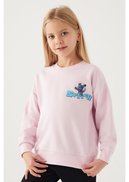 Shape Toz Pembe Kız Çocuk Sweatshirt