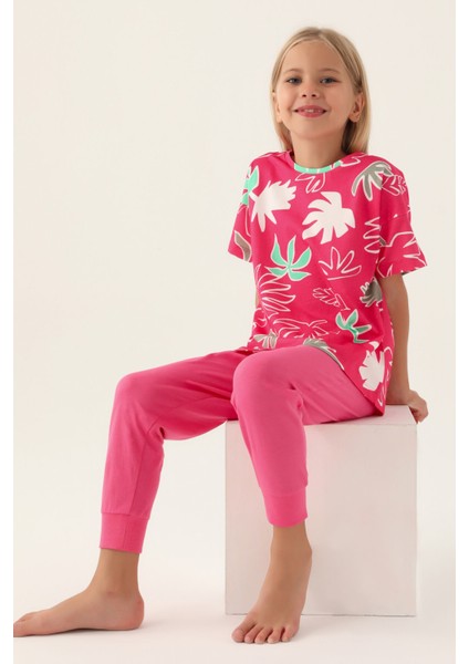 Pink Açık Fuşya Kız Çocuk Pijama Takımı