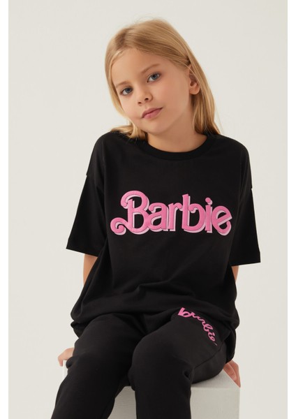Short Siyah Kız Çocuk T-Shirt